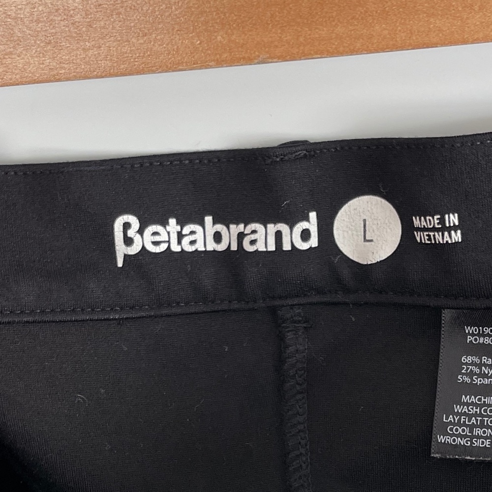 Betabrand Black Stretch Dress Yoga Pants Size Large - Picture 7 of 8